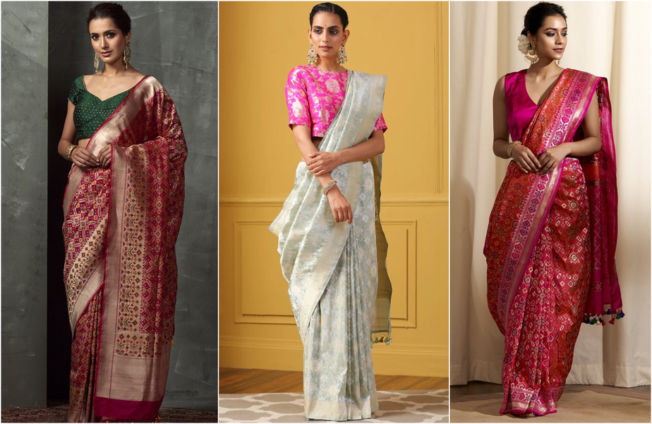 Shop for beautiful Patola Silk Sarees from these amazing brands