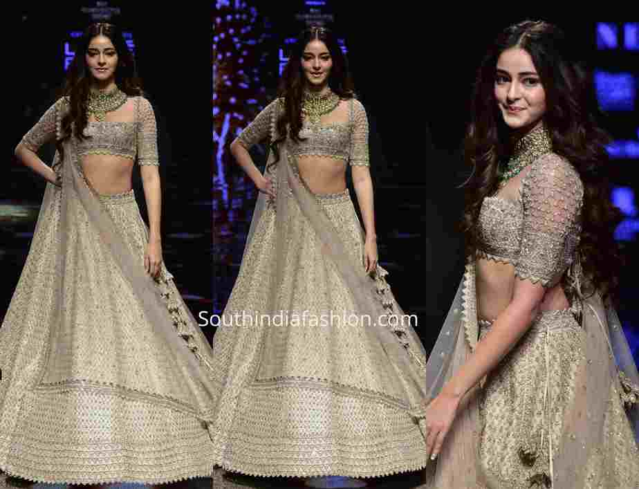 ananya pandey anushree reddy lehenga lakme fashion week 2019