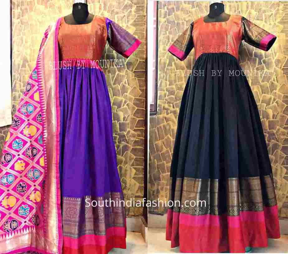 anarkali with saree