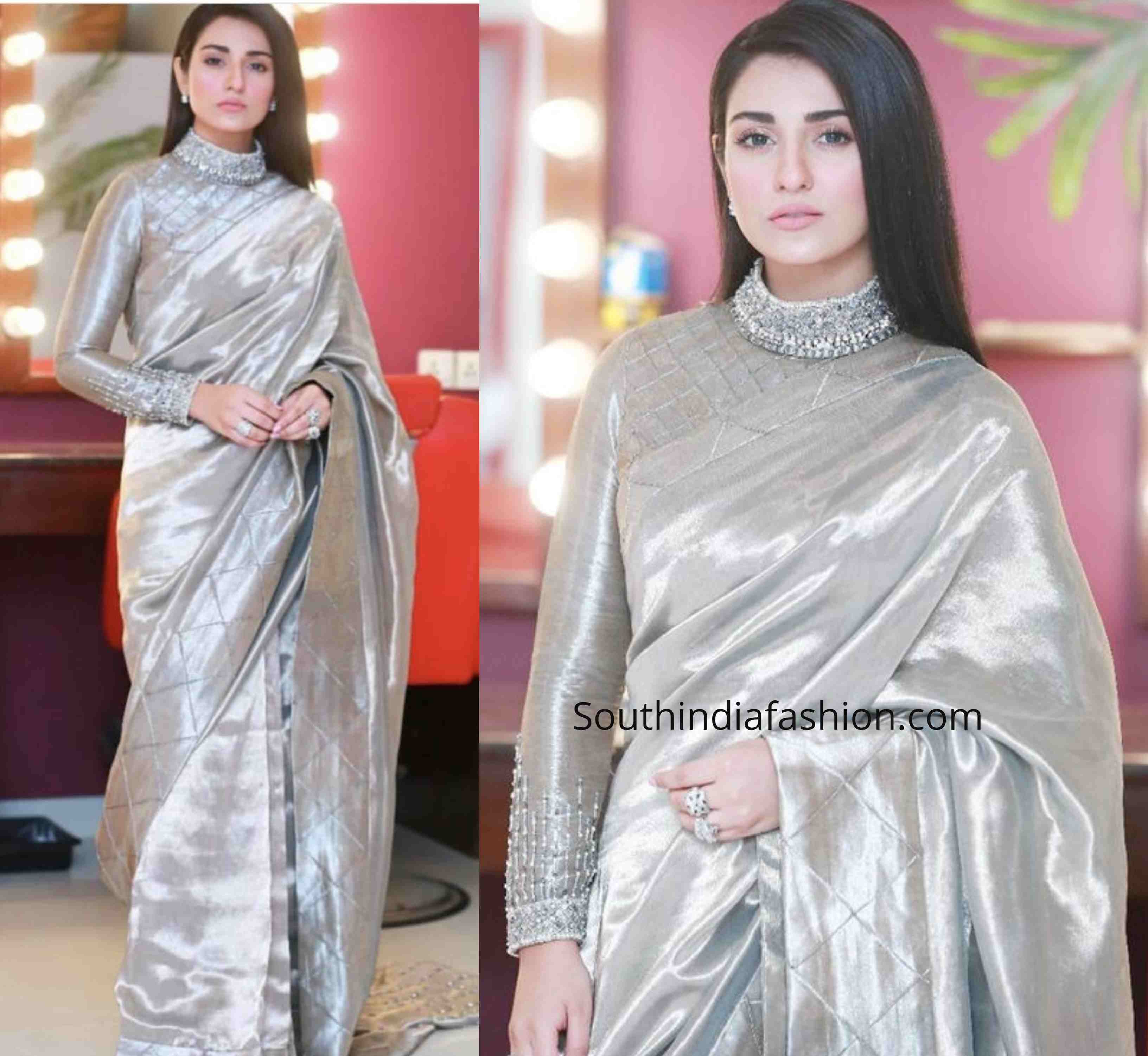 Full sleeve blouse designs for sales silk sarees