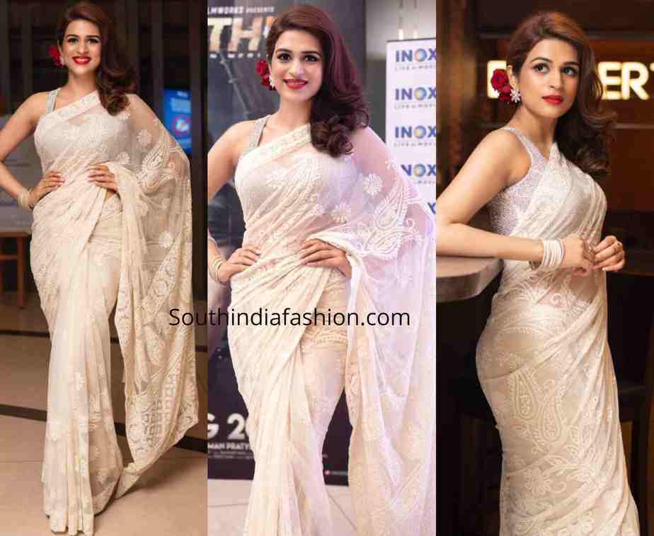 shraddha das white saree