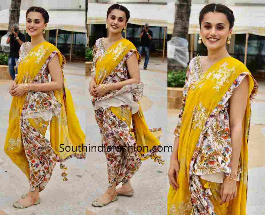 taapsee pannu dhoti saree