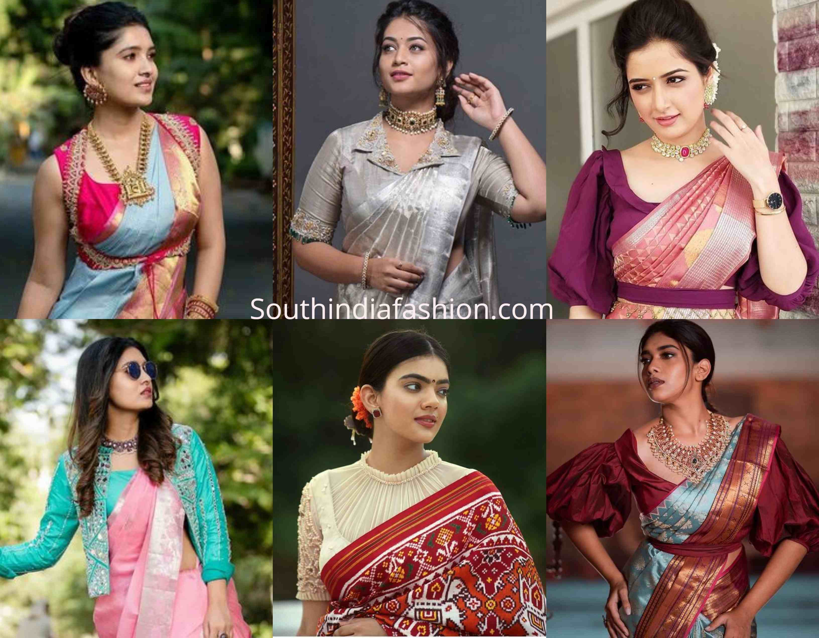 trendy silk saree blouse designs 2019 (2)