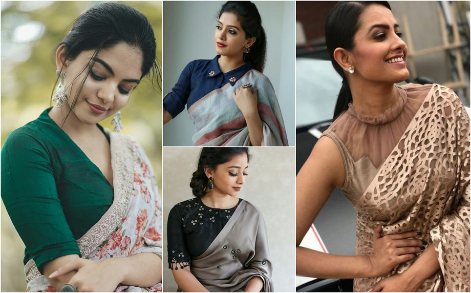 Saree Blouses 2019 - Designer blouses For Plain Sarees