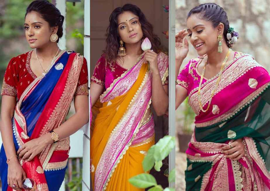 bhargavi kunam latest designer sarees collection 2019