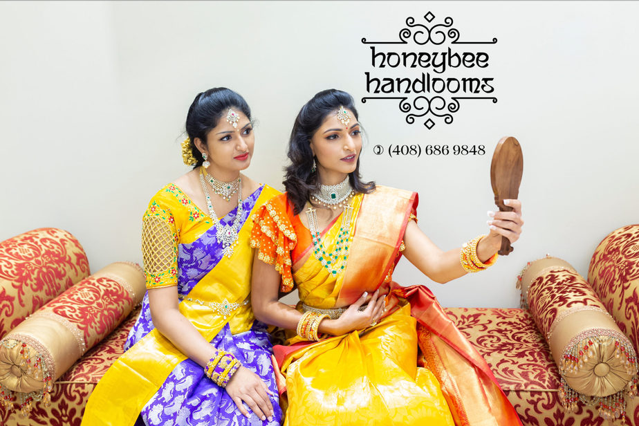 Pure Kancheepuram Silk Sarees by HoneyBee Handlooms, USA