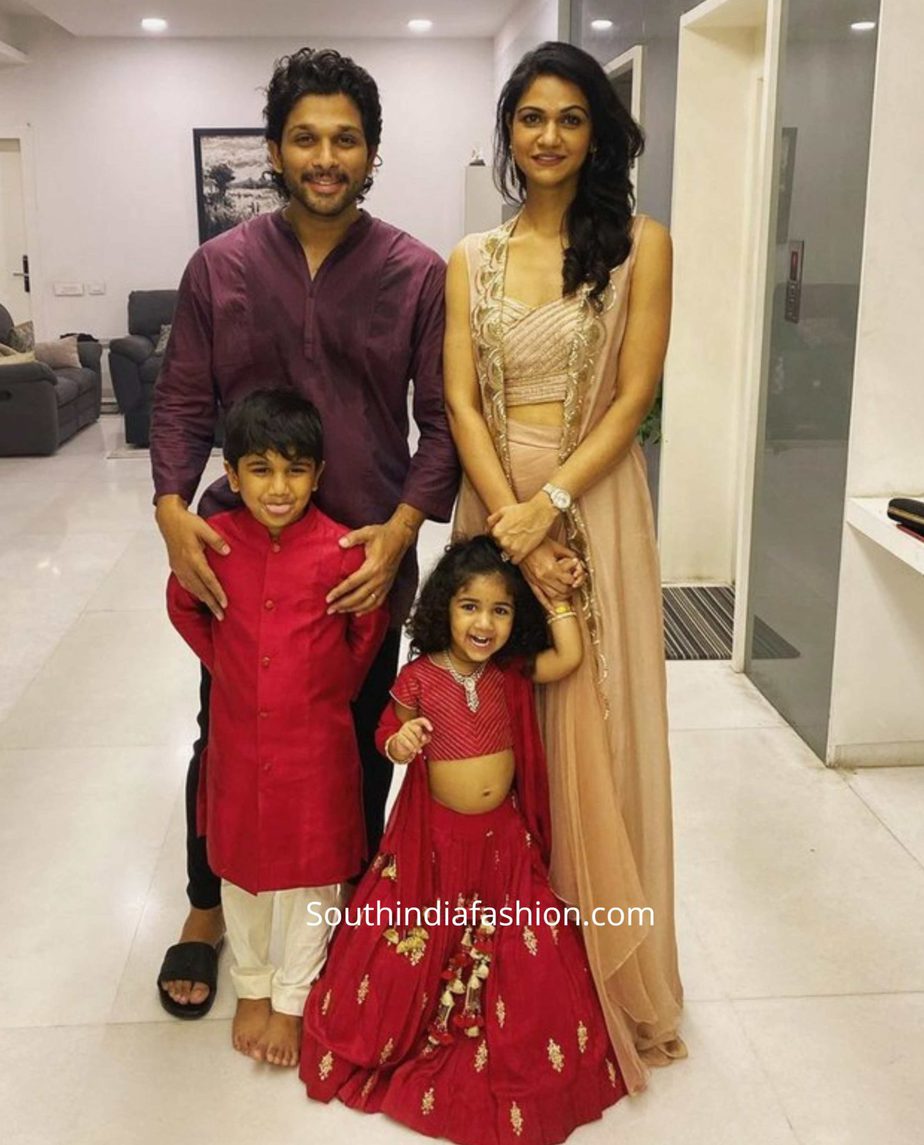 allu arjun sneha reddy diwali looks