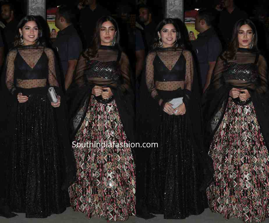 bhumi pednekar and her sister in black lehengas at diwali party