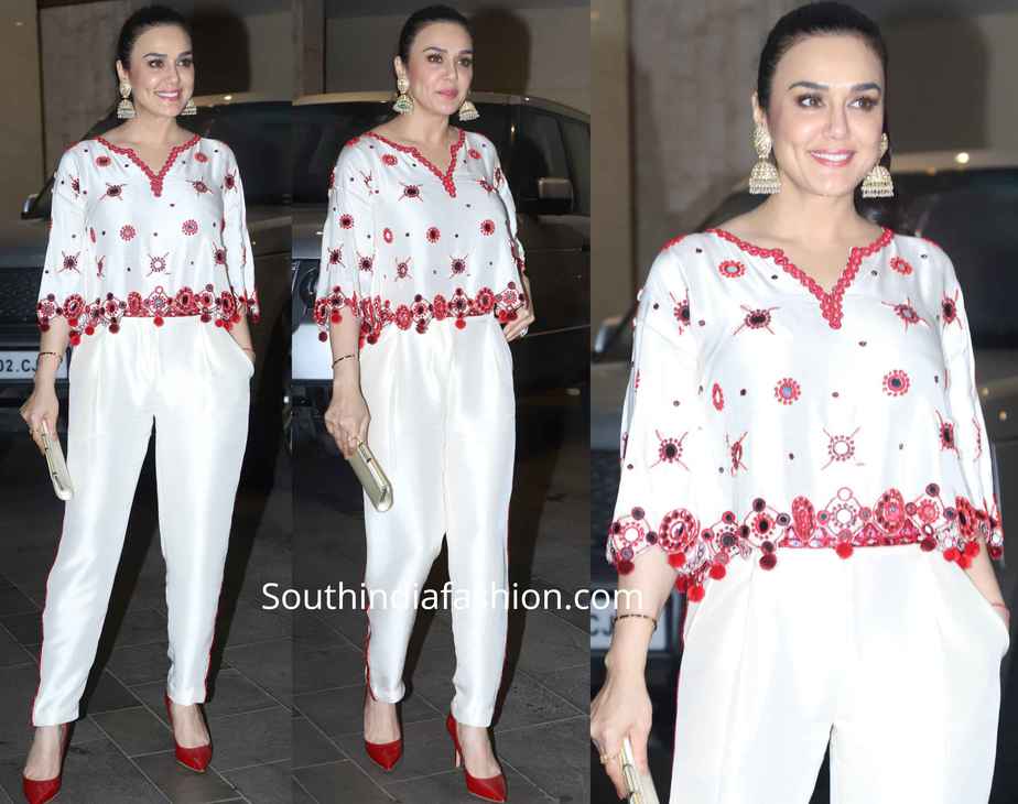 preity zinta white dress at jacky bhagnani diwali party 2019