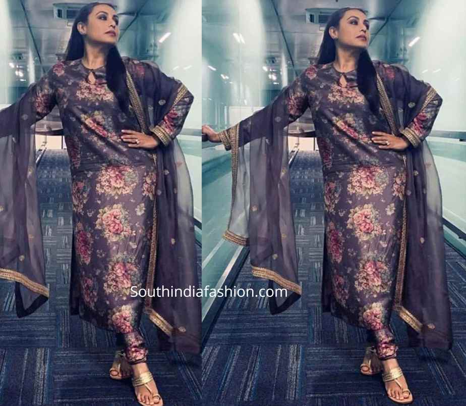 rani mukerji floral salwar kameez by sabyasachi