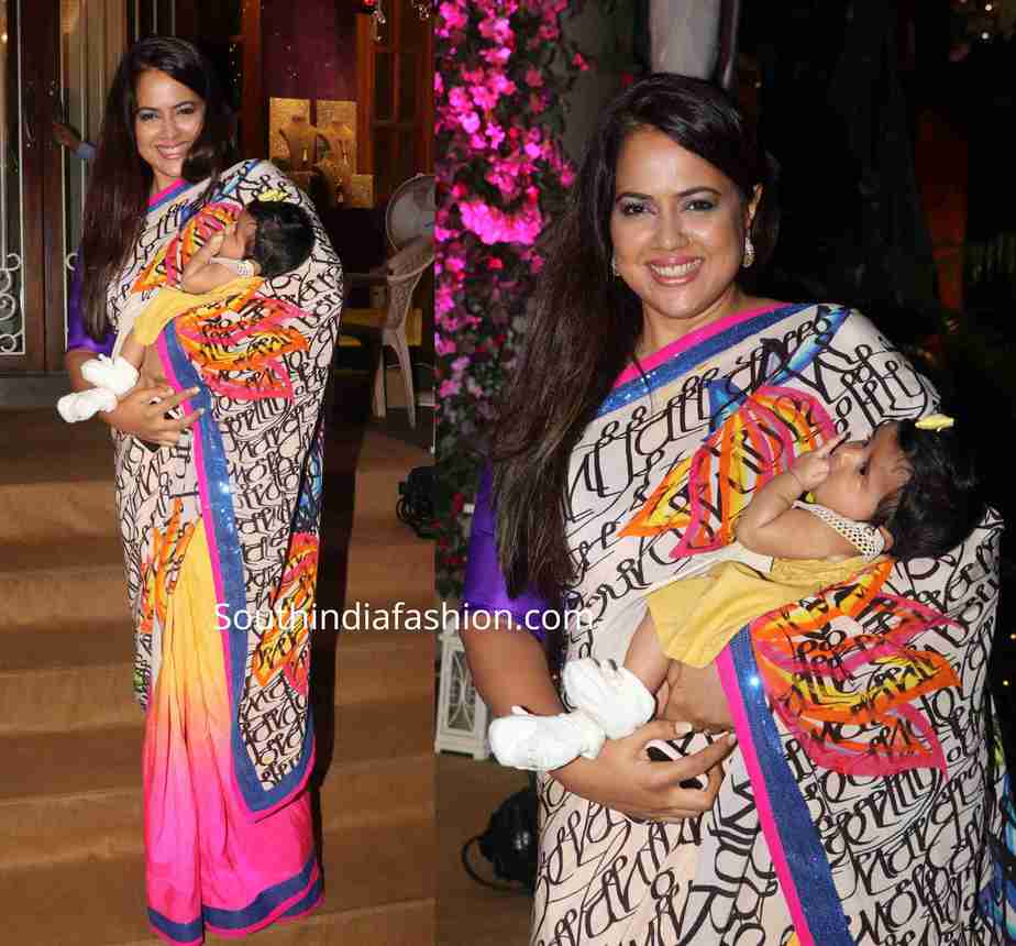 Sameera Reddy S Saree Look South India Fashion