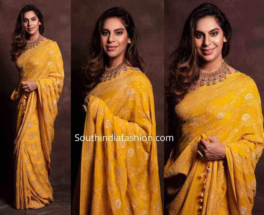 upasana konidela yellow saree