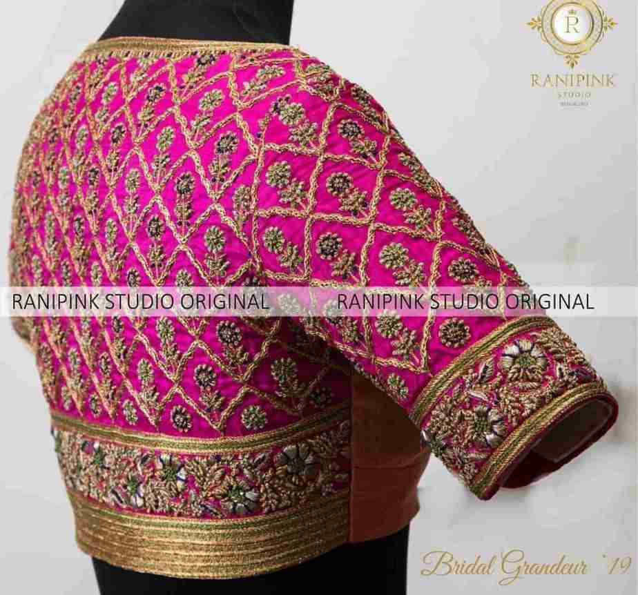 Traditional Maggam Work Blouse Designs Short Hands