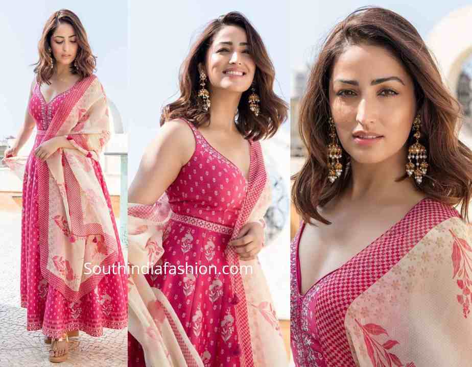 yami gautam pink suit by anita dongre