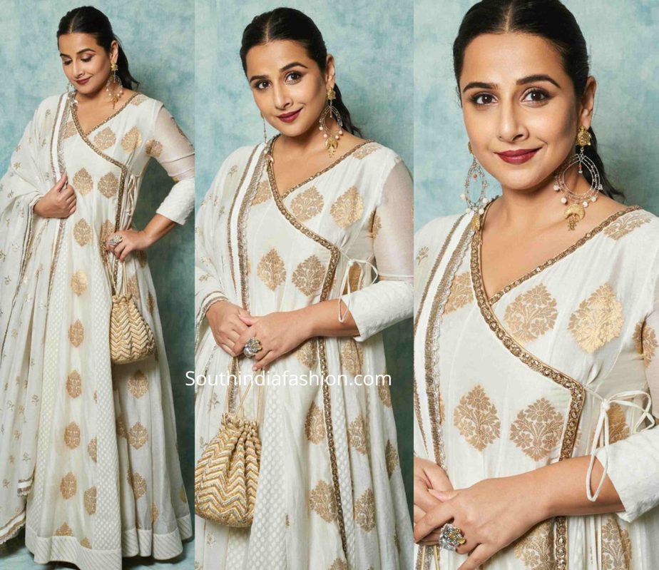 VIDYA BALAN IN MANISH MALHOTRA WHITE ANARKALI (2)