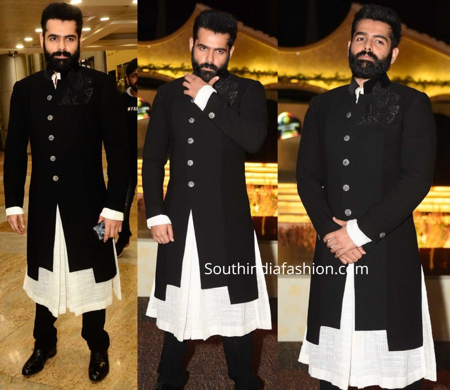 actor ram pothineni in manish malhotra sherwani