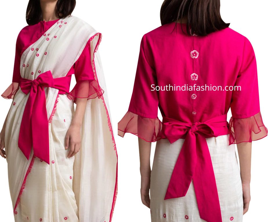 bow tie saree blouse