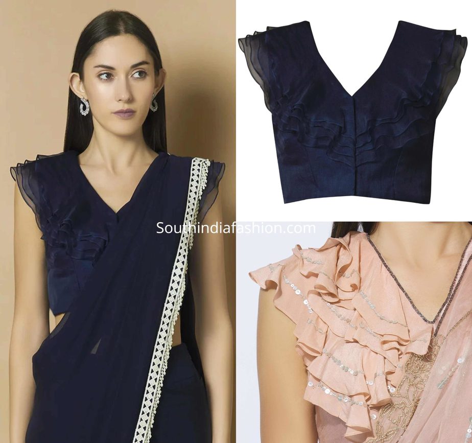 Ishita Dutta Inspired Modish Front Neck Blouse Designs To Pair With Saree!