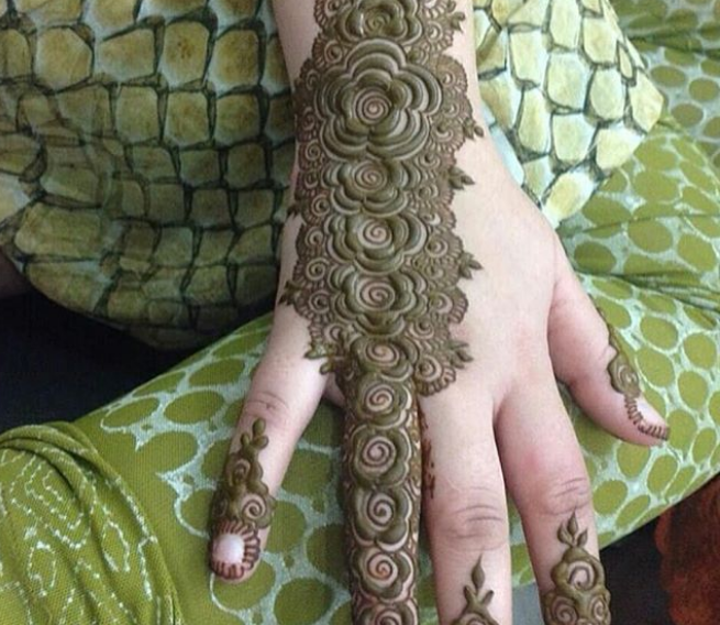 flowers mehndi design new