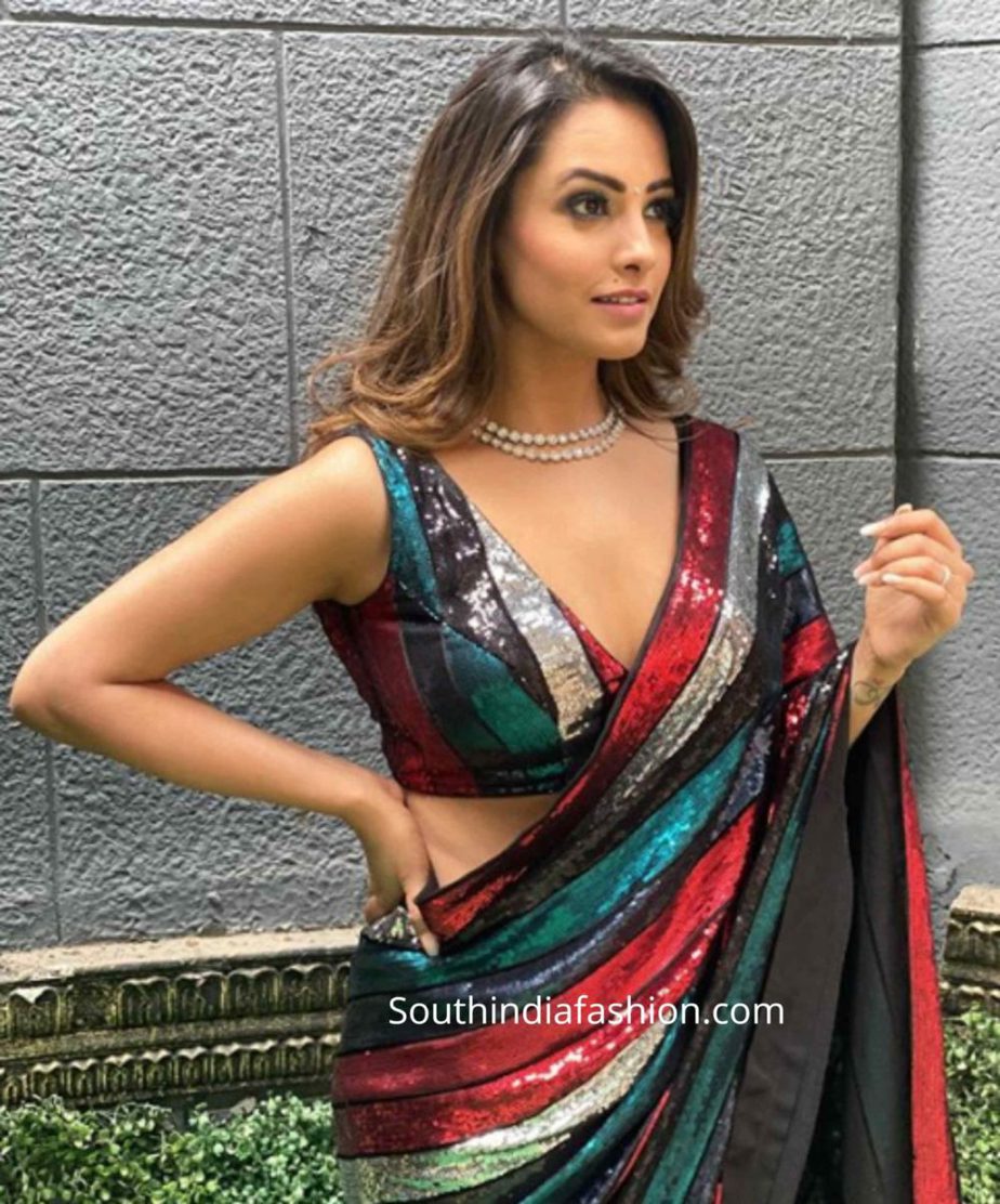 Thin strap sales sleeveless saree blouse
