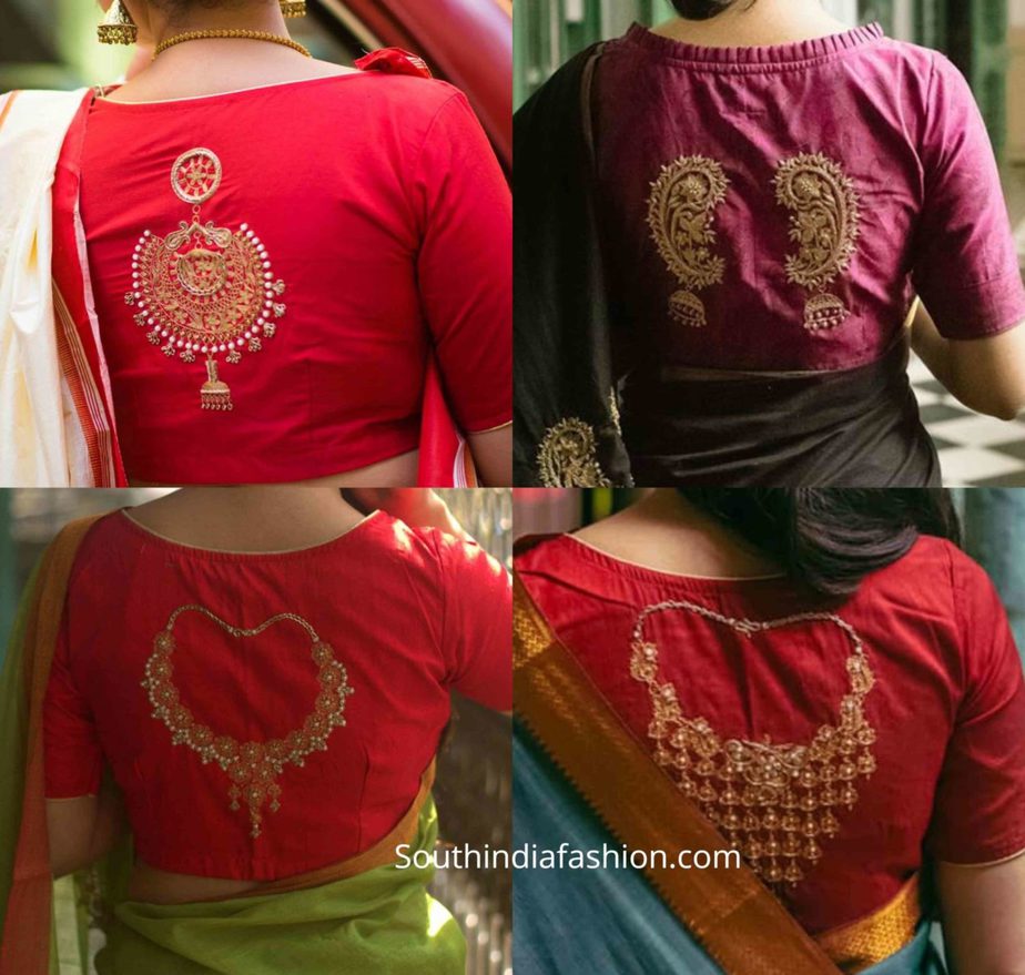 Unique Hand Embroidered Saree Blouse Designs by Parama!