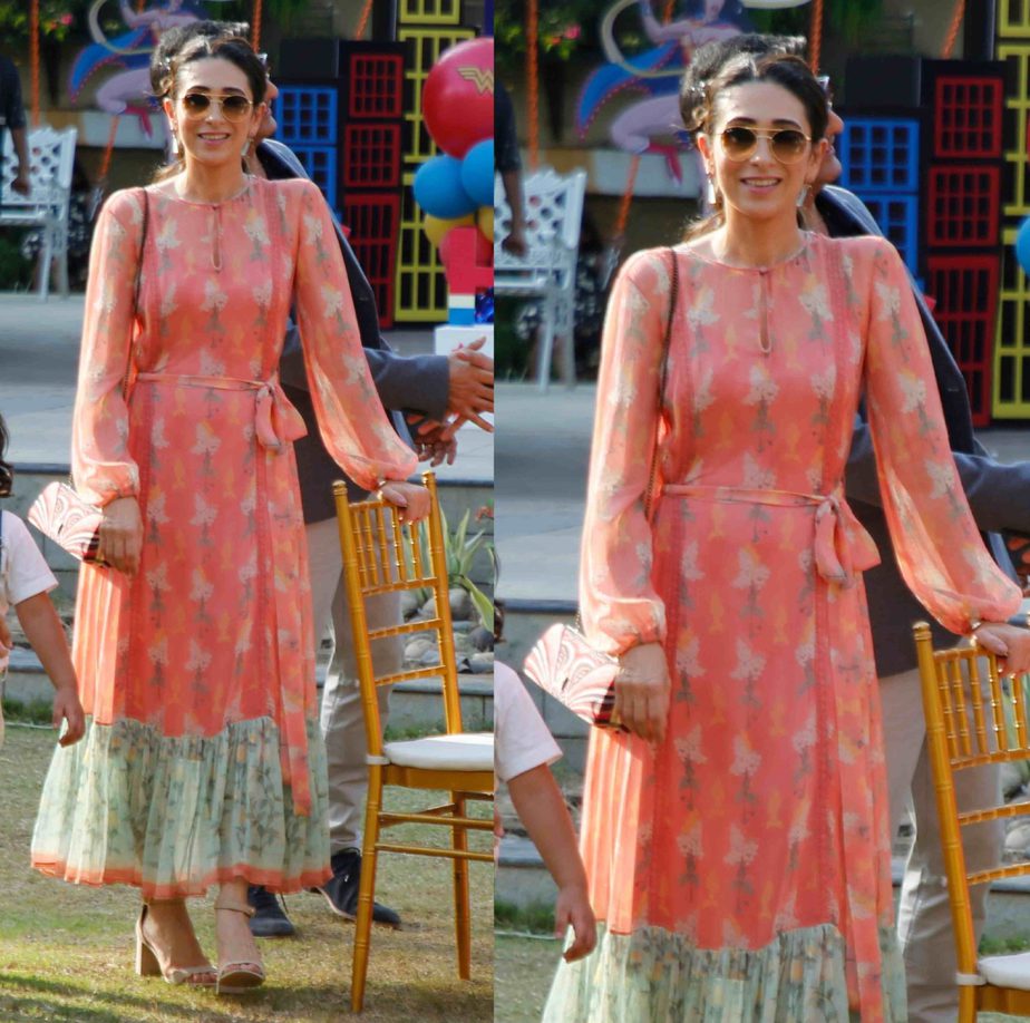 karisma kapoor in anita dongre printed dress