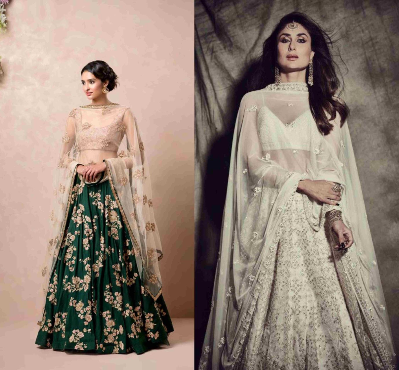 dupatta draping lehenga