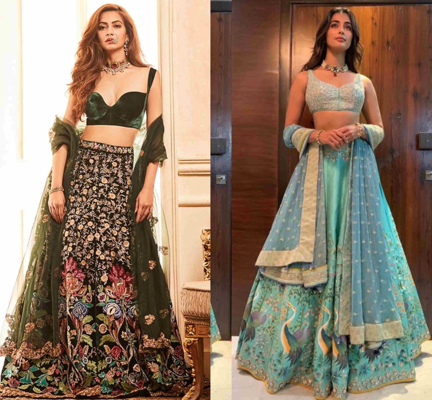 draping of lehenga dupatta