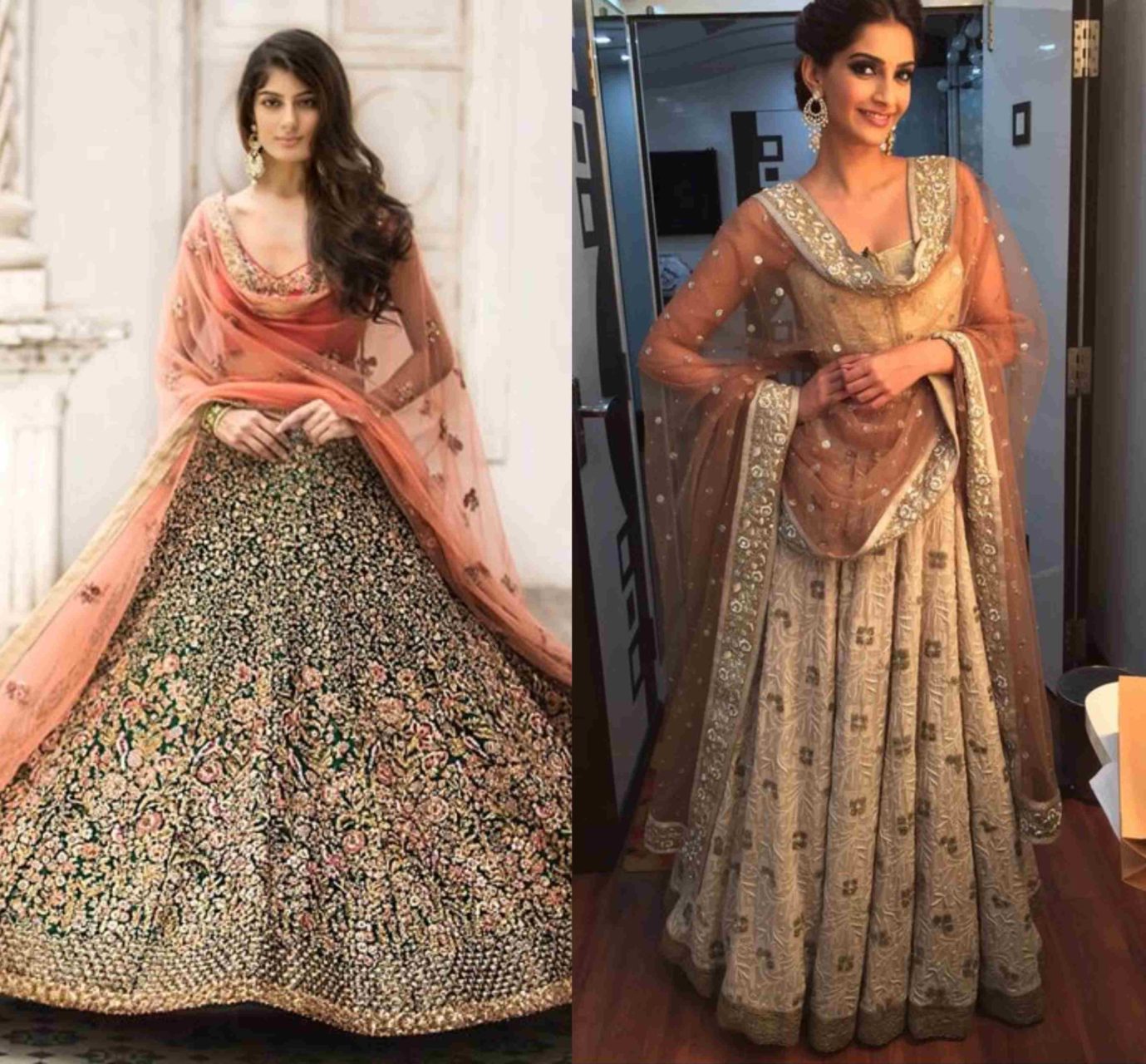 different ways of wearing lehenga dupatta for Sale,Up To OFF 68%