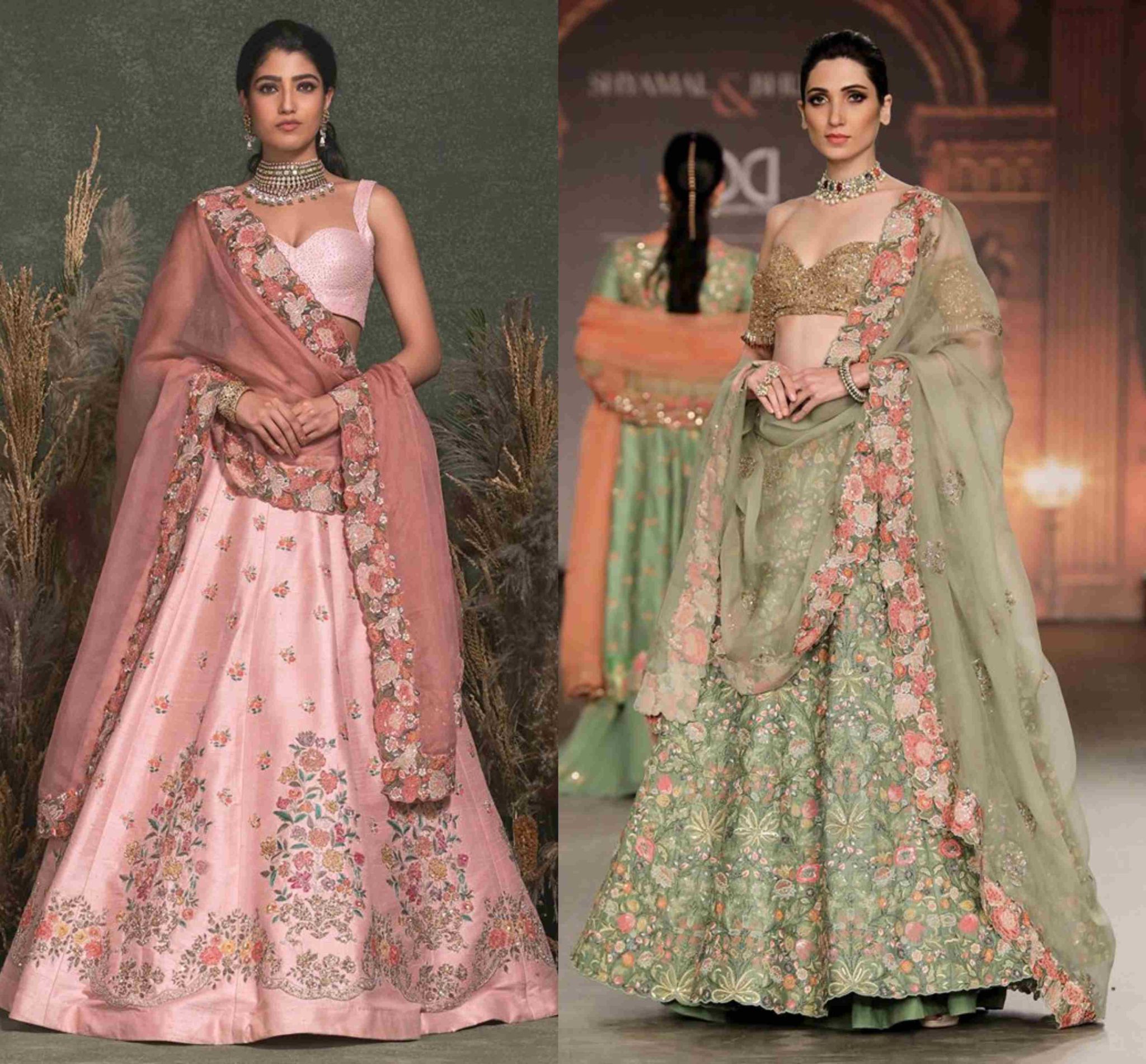 ways of draping lehenga dupatta
