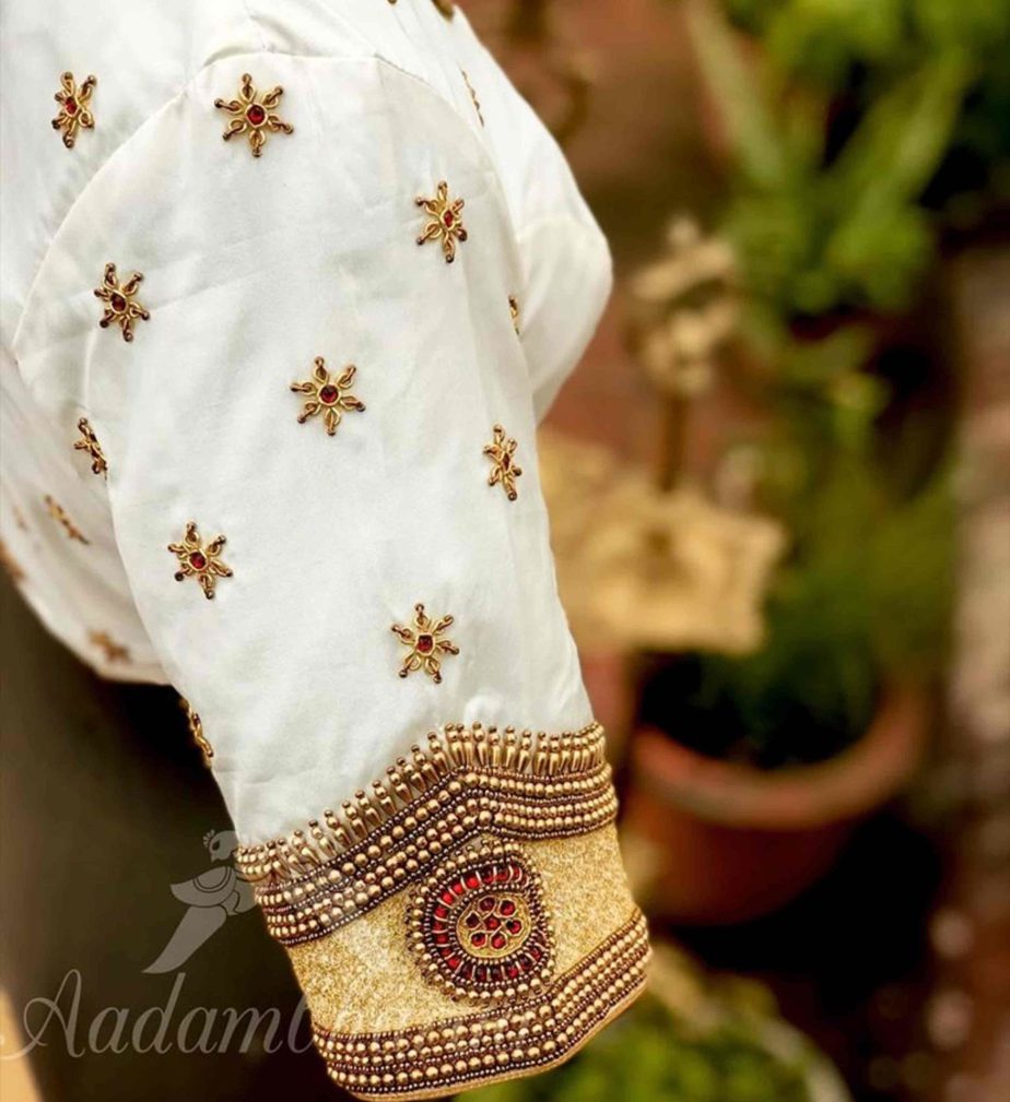 20 Beautiful Work Blouse Designs For Silk Sarees South India