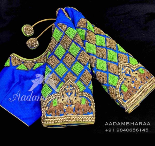 20 Beautiful Work Blouse Designs For Silk Sarees South India