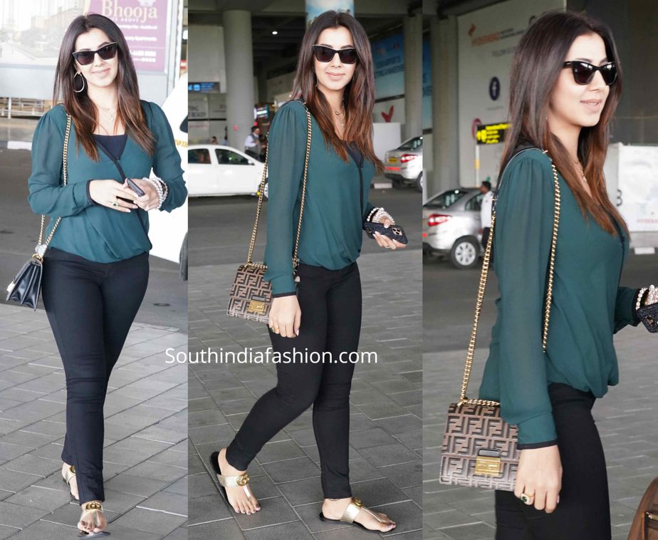 nikki galrani casual airport look