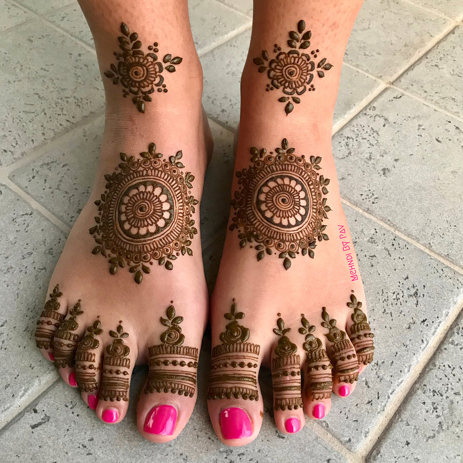 simple henna designs for beginners on feet