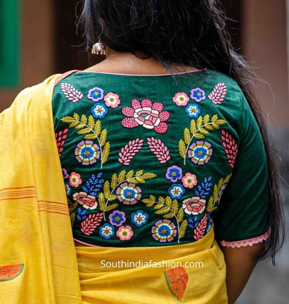 Saree Blouse Hand Embroidery Designs - Home Interior Design