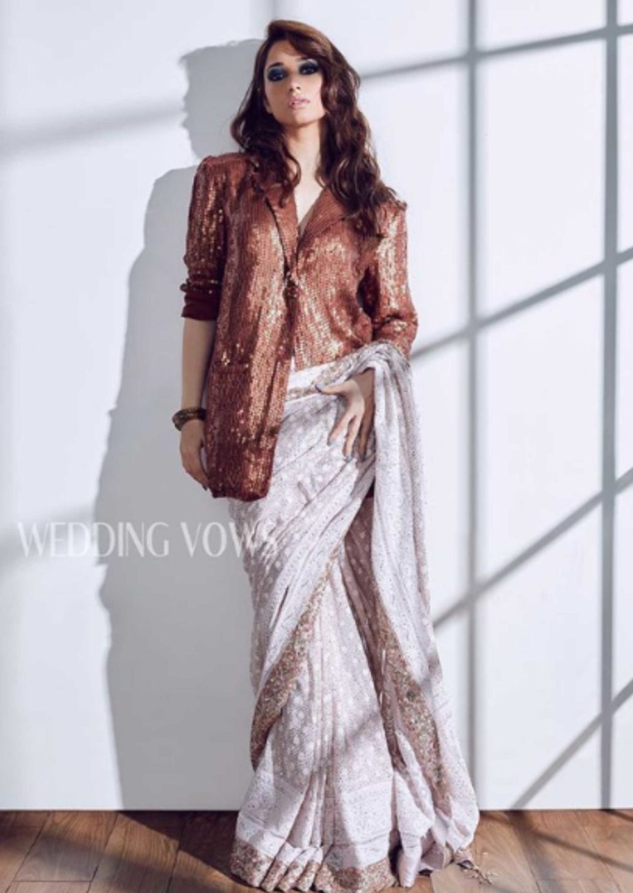 western saree for wedding