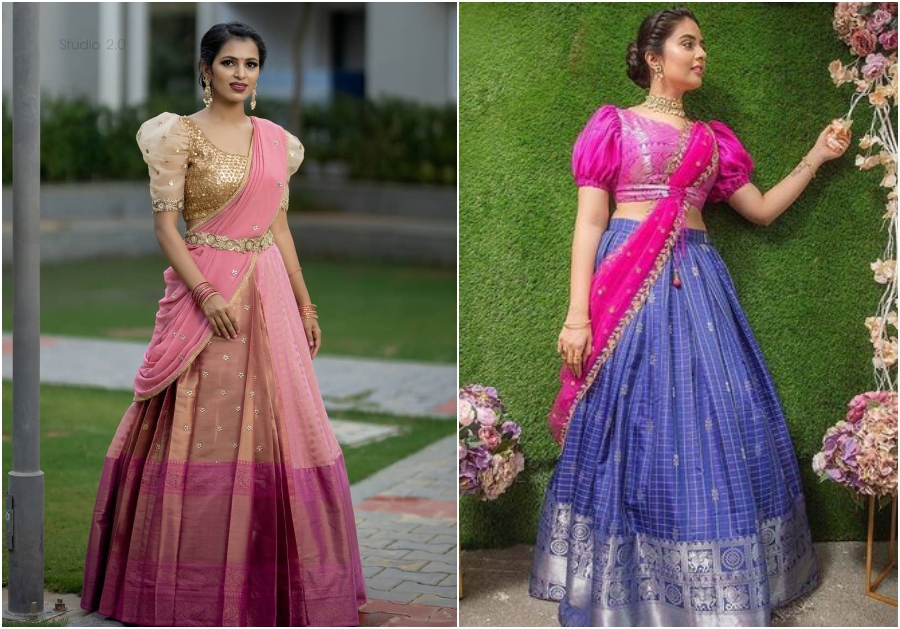 Traditional Pattu Half Saree Models Designs 2023