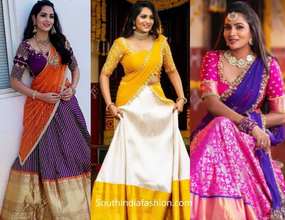 Discover 135+ half saree model pattu sarees latest