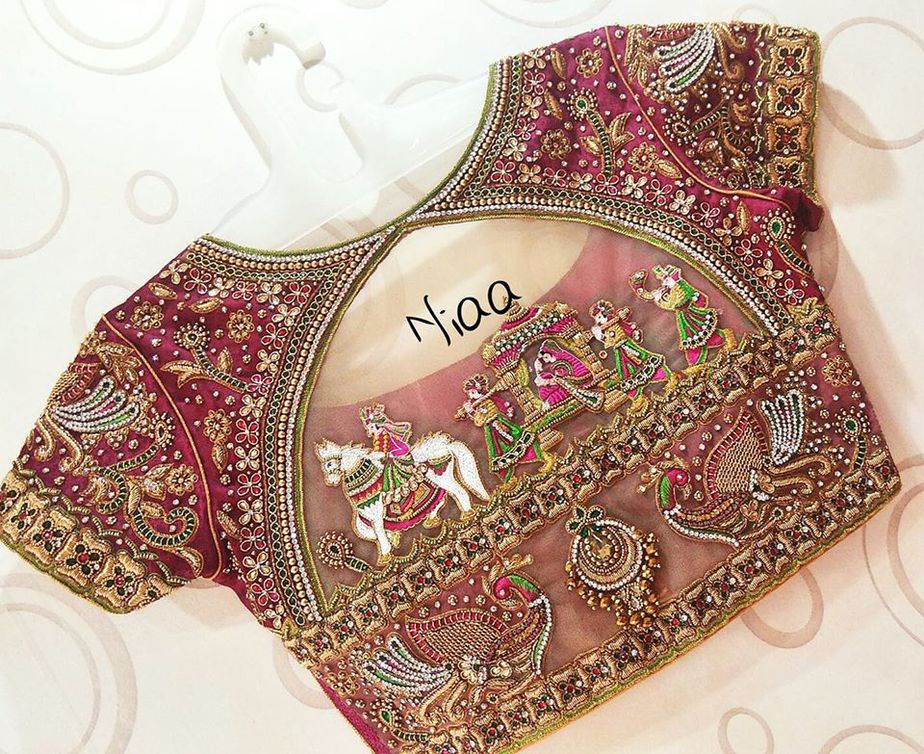 20 Beautiful Bridal Maggam Work Blouse Designs South India Fashion