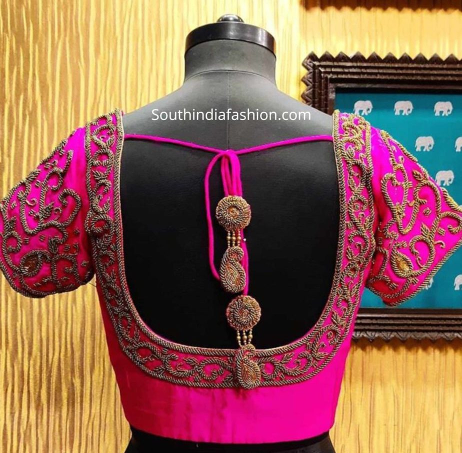 Bridal Silk Saree Blouse Designs With Customized Tassels!