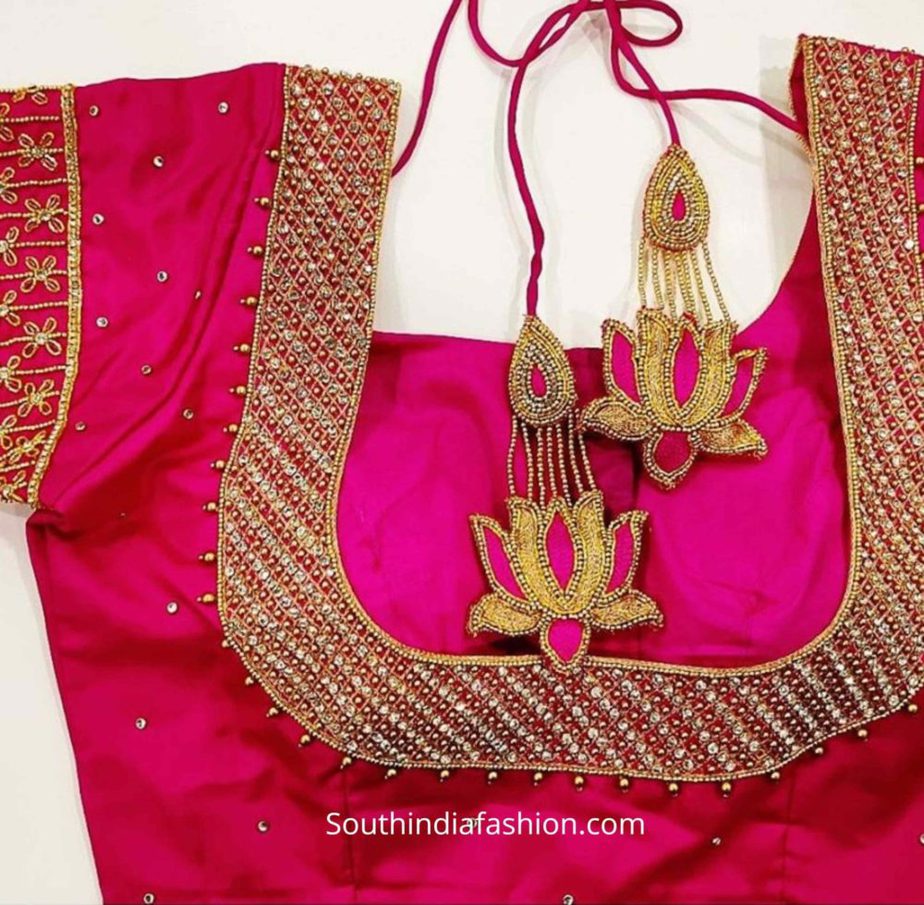 silk saree blouse designs (1)