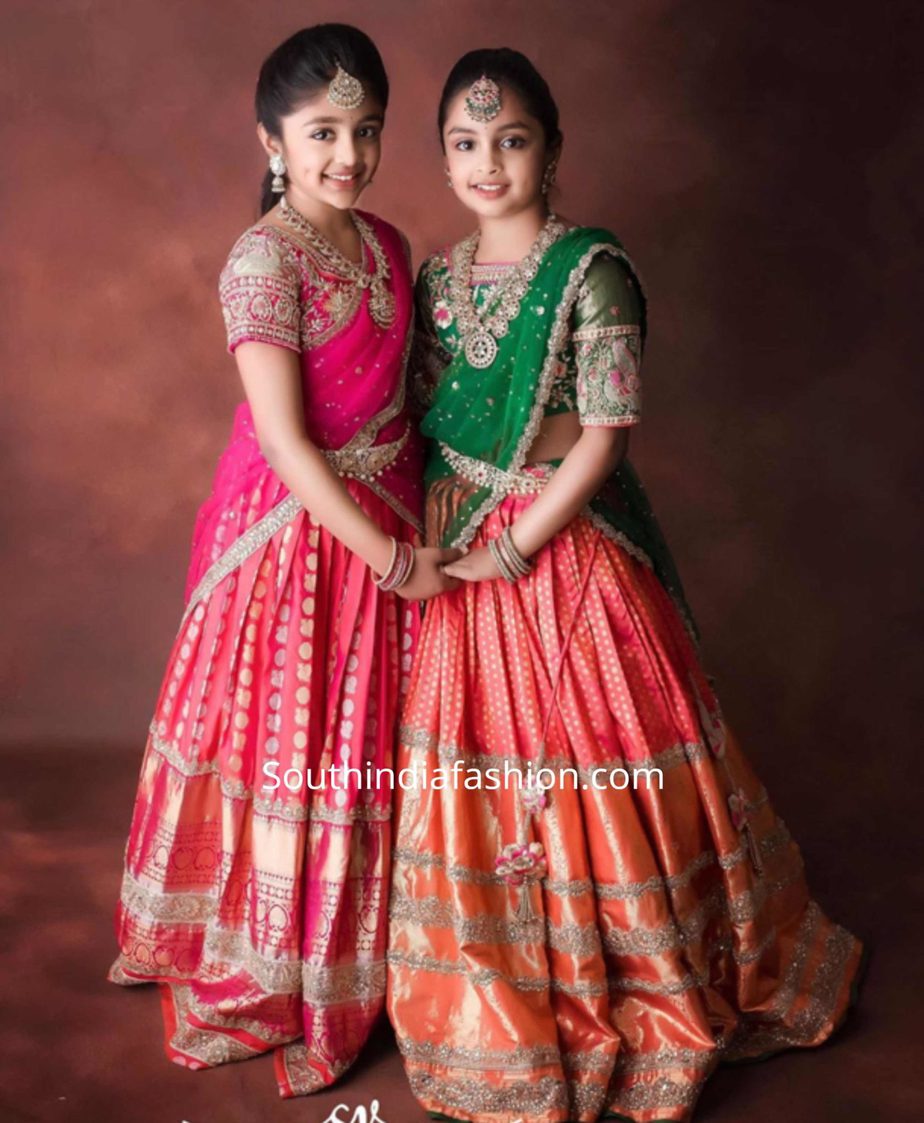 viranica manchu twin daughters in half sarees