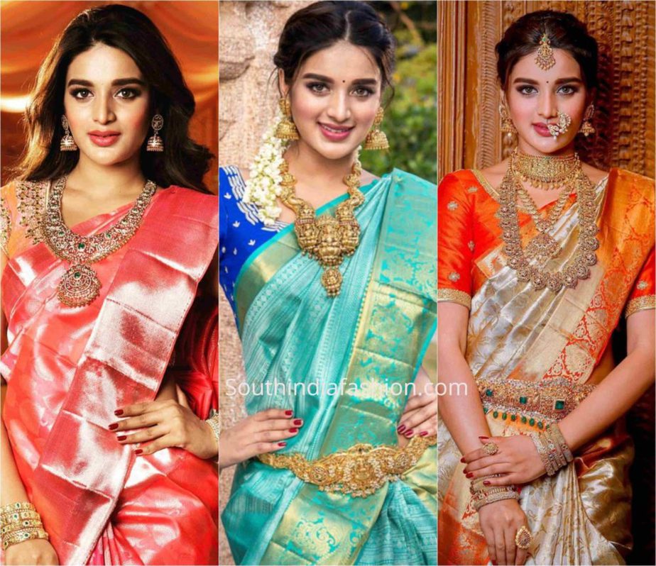 nidhhi agerwal in pattu sarees