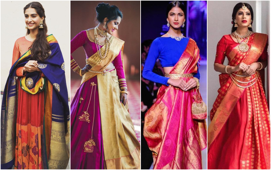 Kanchipuram Unstitched Kanjivaram Silk Saree, for Easy Wash, Dry Cleaning,  Pattern : Jecard at Rs 750 / Piece in Surat