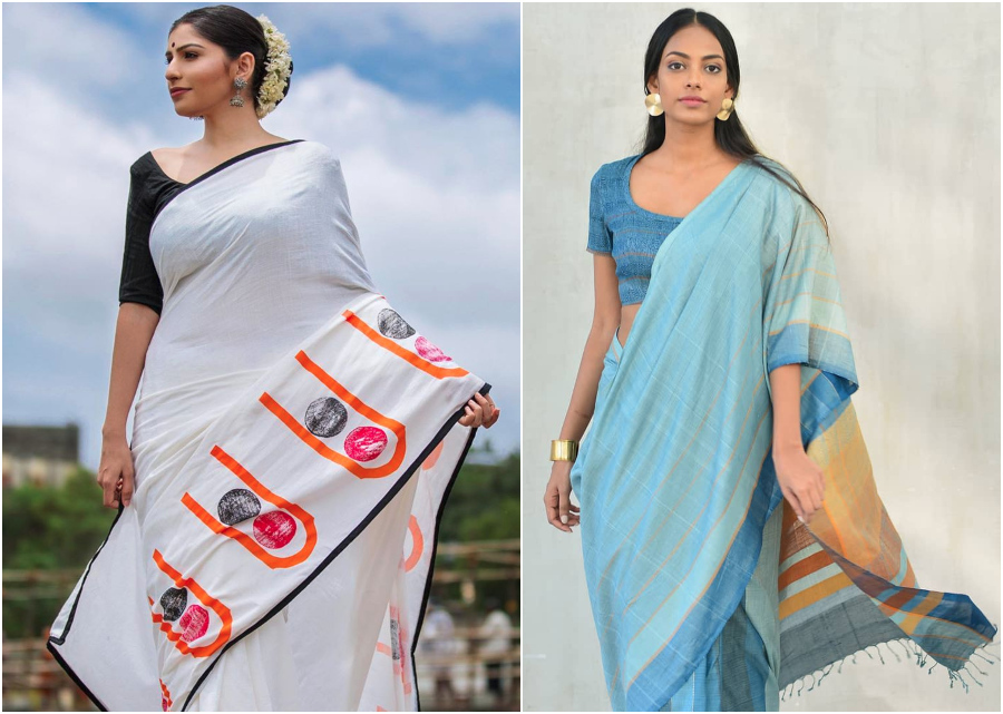 Beat the Monsoon Humidity With Your Favorite Cotton And Linen Sarees In Stylish Ways