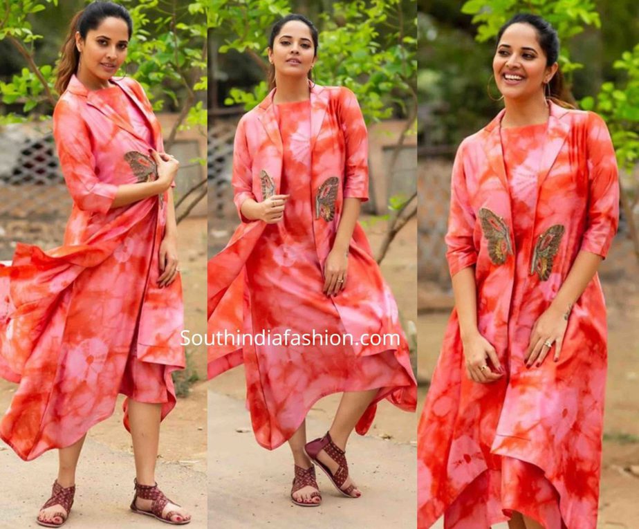 anchor anasuya dress with jacket