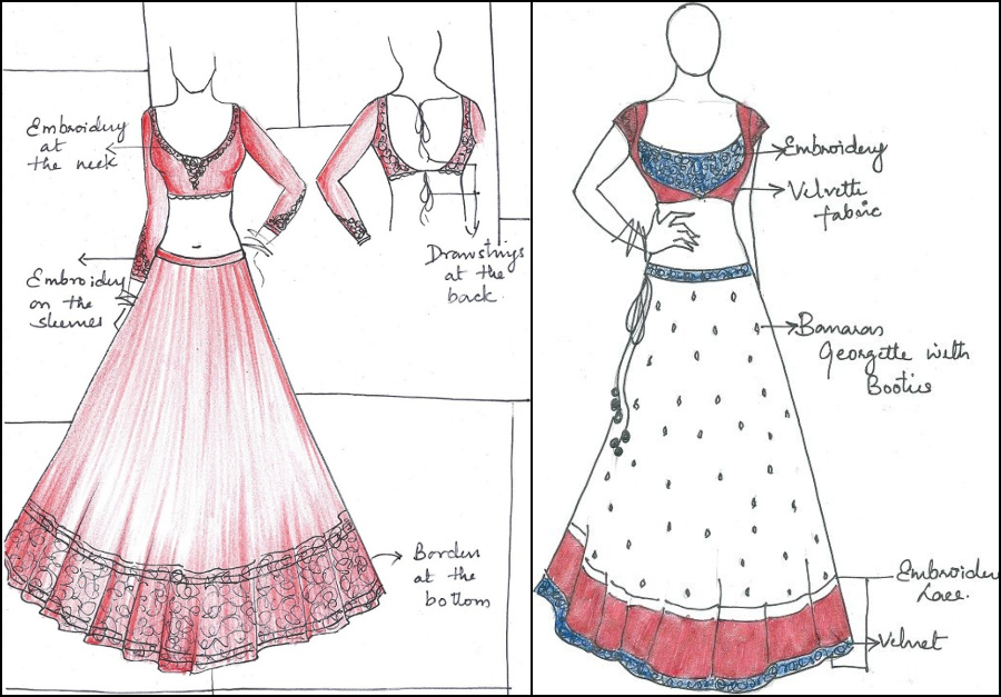 designer replica lehenga