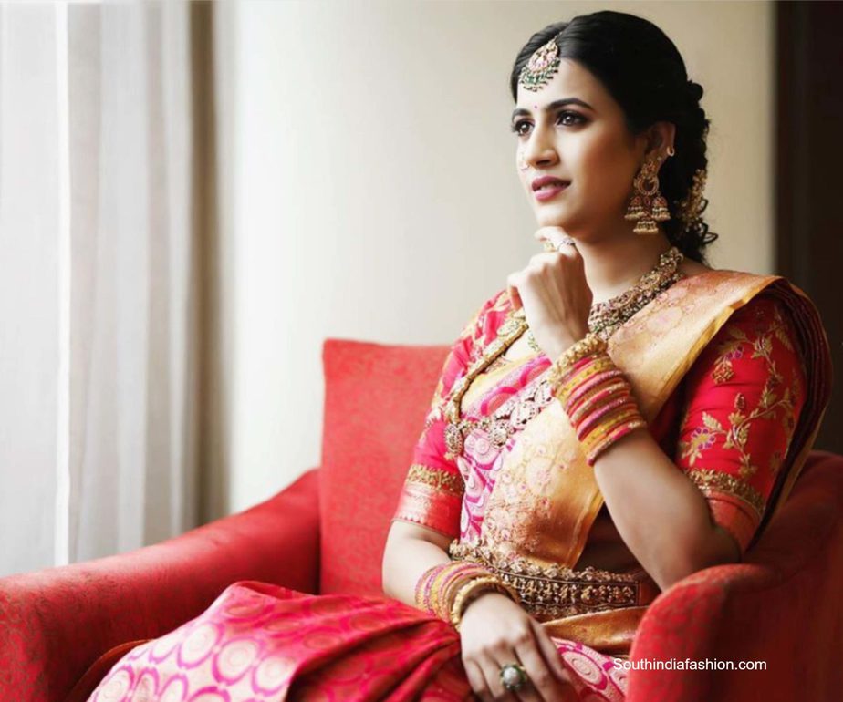 niharika konidela kanjeevaram saree engagement (1)