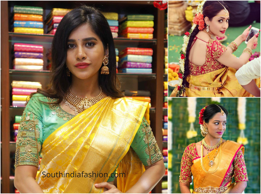 Pair Your Vibrant Yellow Saree With Contrast Blouses To Brighten Up Your Look