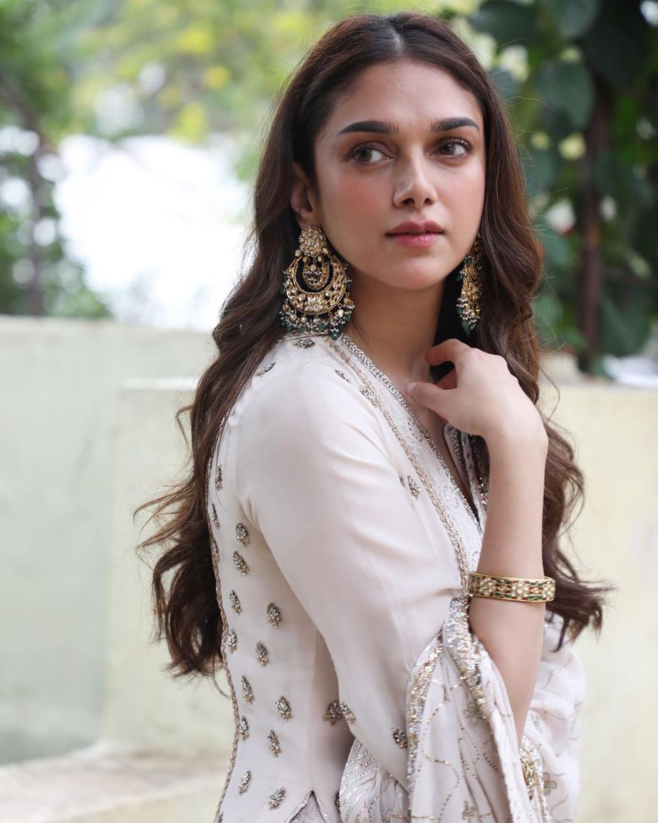 Aditi Rao Hydari S Pastel Gharara Set From Her Telugu Movie V Is A Festive Season Must Have Vogue India